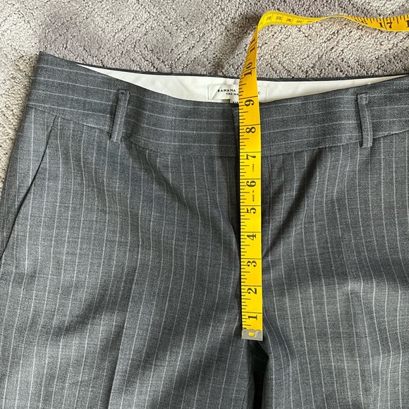 Banana Republic Martin Fit Wool Dress Pants Size 8 Gray - Picture 8 of 12